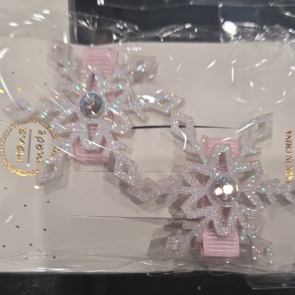 30 Pcs Sparkly Snowflake Hair Clips - Picture 12 of 12